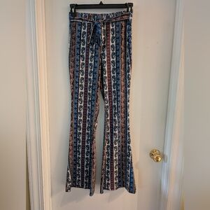 SHEIN Multicolor Paisley Flare Pants